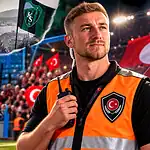Kocaelispor'un Eski Futbolcusu Barış Civelek, Milli Maçta Bu Kez Güvenlik Ekibindeydi
