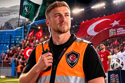 Kocaelispor'un Eski Futbolcusu Barış Civelek, Milli Maçta Bu Kez Güvenlik Ekibindeydi