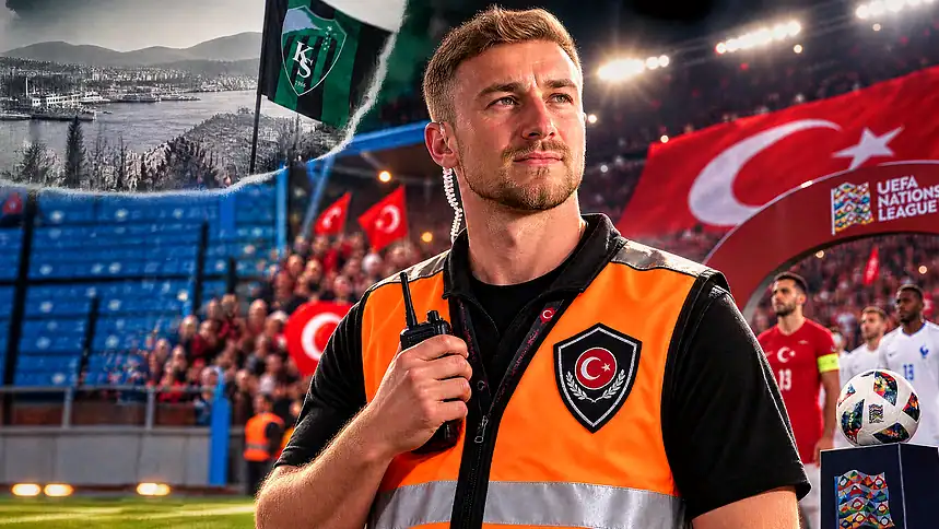 Kocaelispor'un Eski Futbolcusu Barış Civelek, Milli Maçta Bu Kez Güvenlik Ekibindeydi