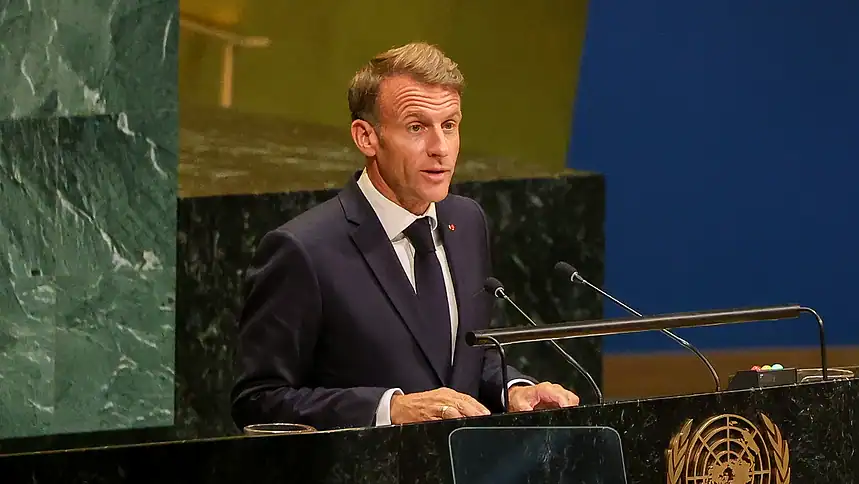 Macron Gazze İçin BM'de Sordu: "Kenarda Durup İzlemek Zorunda mıyız? Asla"