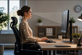 Monitörde Çalışırken En Uygun Oturma Pozisyonu Nedir? Bilgisayar Göz Hizası Nasıl Olmalı?