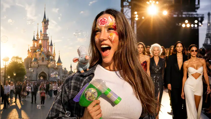Serenay Sarıkaya Disneyland'da: Yarın Dünya Yıldızlarıyla Aynı Podyuma Çıkacak