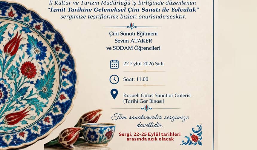 İzmit Tarihi Gar Binası'nda Kültür Sanat Rüzgarı: SODAM Çini Sergisi Sanatseverleri Bekliyor!