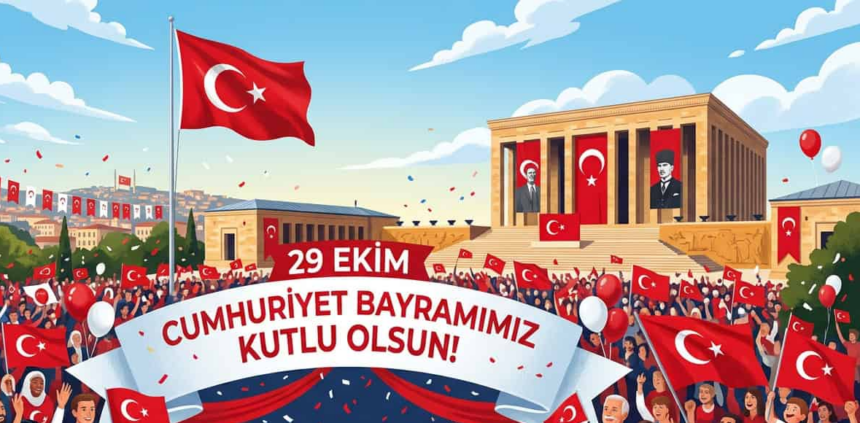 29 Ekim Kutlama Mesajları Resimli 2026: Kutlama Programı | 29 Ekim Şiirleri 4 Kıtalık