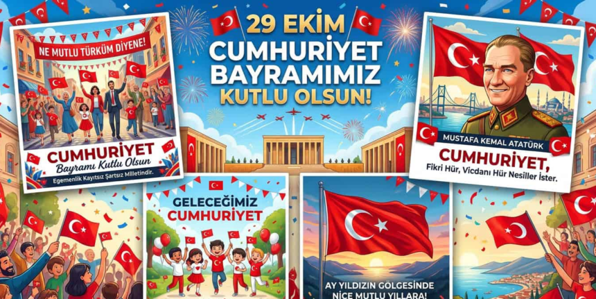 29 Ekim Kutlama Mesajları Resimli 2026: Kutlama Programı | 29 Ekim Şiirleri 4 Kıtalık