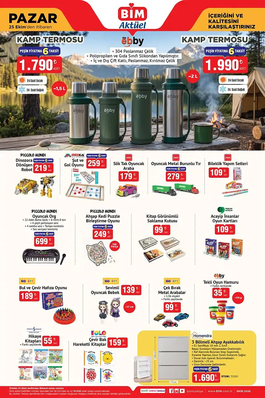 BİM 25 Ekim 2026 Kataloğu: Kumtel Isıtıcı, Tefal Ürünleri ve Olta Takımı Geliyor!