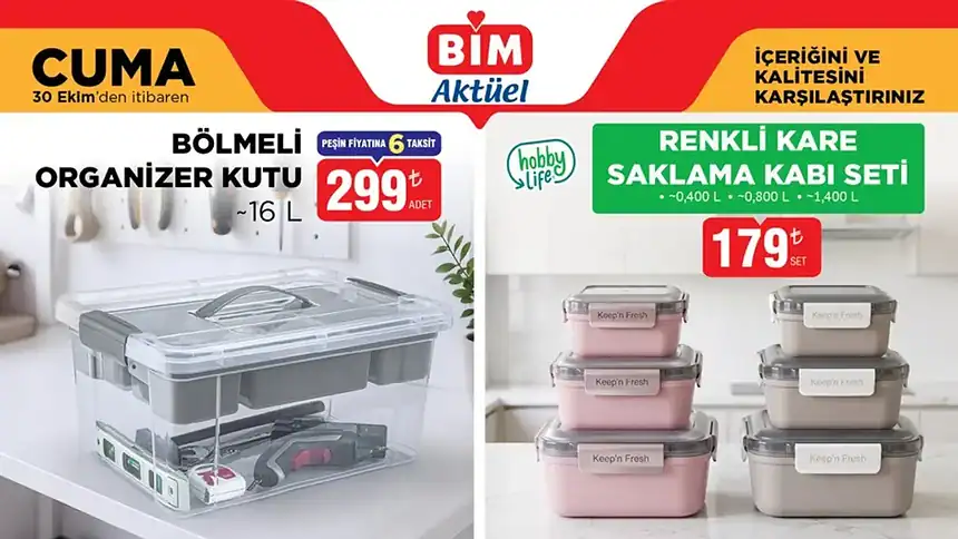 BİM 30 Ekim 2026 Kataloğu: Porselen Kahve Fincan Takımı, Erkek Mont ve Kiğılı Sweatshirt