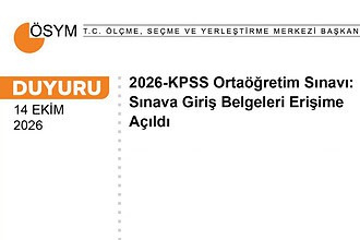 2026 KPSS Ortaöğretim Sınav Giriş Belgeleri ÖSYM AİS’te Erişime Açıldı!
