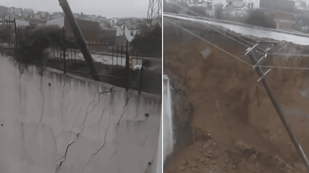 Kocaeli'de Dev İstinat Duvarı Yerle Bir Oldu: O Anlar Kamerada