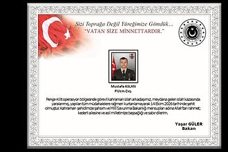 Acı Haber Milli Savunma Bakanlığı'ndan Geldi: Silah Kazası Sonucu Şehit Düştü!