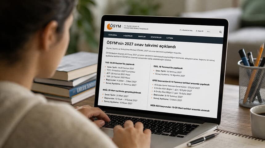 ÖSYM 2027 Sınav Takvimi Açıklandı: YKS, KPSS, MSÜ ve ALES Sınav Tarihleri Belli Oldu!