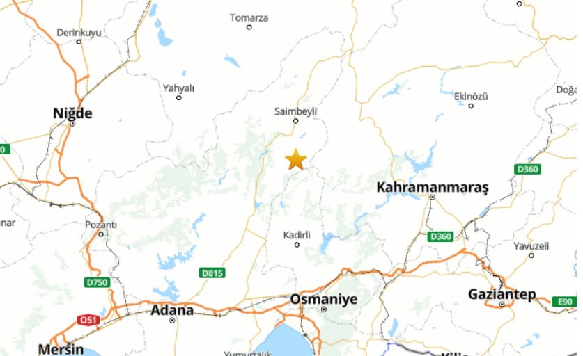 Adana Saimbeyli'de 4.8 ve 4.9 Büyüklüğünde İki Deprem Meydana Geldi