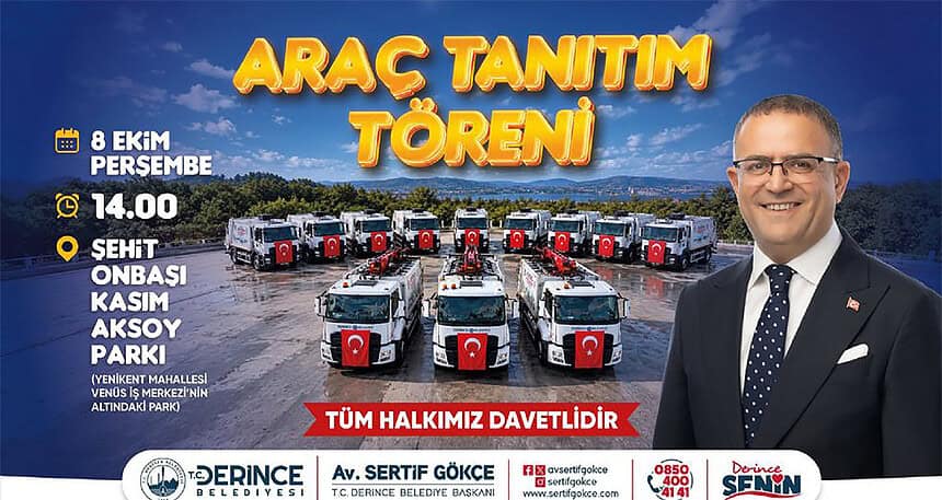 Kredi Kullanmadan Alındı, Filo 36'ya Yükseldi: Derince Belediyesi Yeni Araçlarını Tanıtıyor!