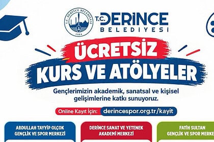 Derince Belediyesi'nden Gençlere Ücretsiz Kurs ve Atölyeler!