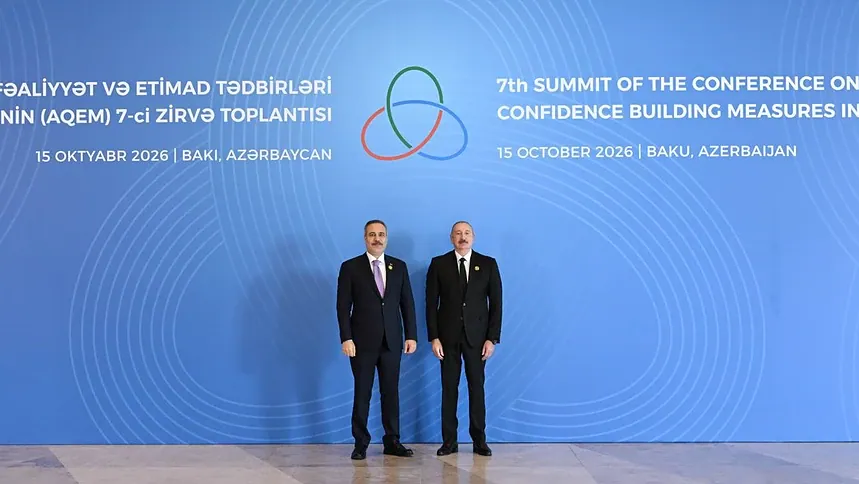 Hakan Fidan CICA 7. Zirvesi İçin Bakü'de Aliyev'le Buluştu