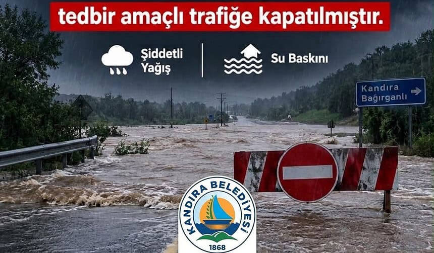 Kandıra-Bağırganlı Yolu Trafiğe Kapatıldı: Şiddetli Yağış Ve Su Baskını Uyarısı!