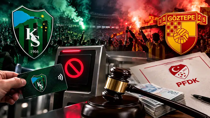 Kocaelispor’da Doğu Tribün Üst 326 ve 327. Bloklardaki Seyircilerin Kartları Bloke Edildi, Göztepe’ye 420 Bin TL Ceza Verildi