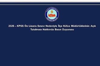 Kocaeli’de KPSS Ön Lisans Sınav Tedbirleri Açıklandı: 5 İlçe Nüfus Müdürlüğü Pazar Günü Açık!