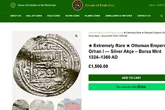 Orhan Gazi'nin Bursa Akçesi Londra'da 1500 Sterline Satışa Çıktı