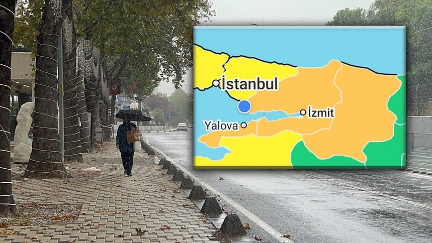 Kocaeli Valiliği'nden Kuvvetli Ve Şiddetli Sağanak Yağış Uyarısı!