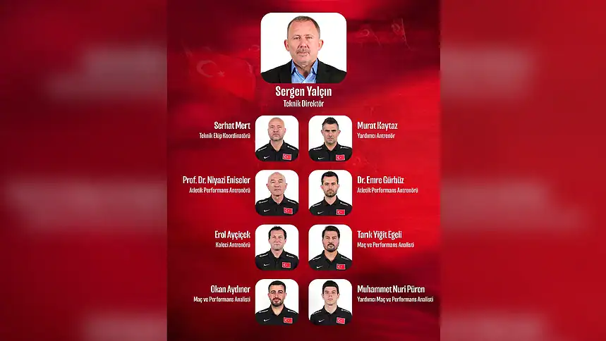 Sergen Yalçın Milli Takım’da Göreve Başladı: Teknik Ekibinde 9 İsim Yer Aldı