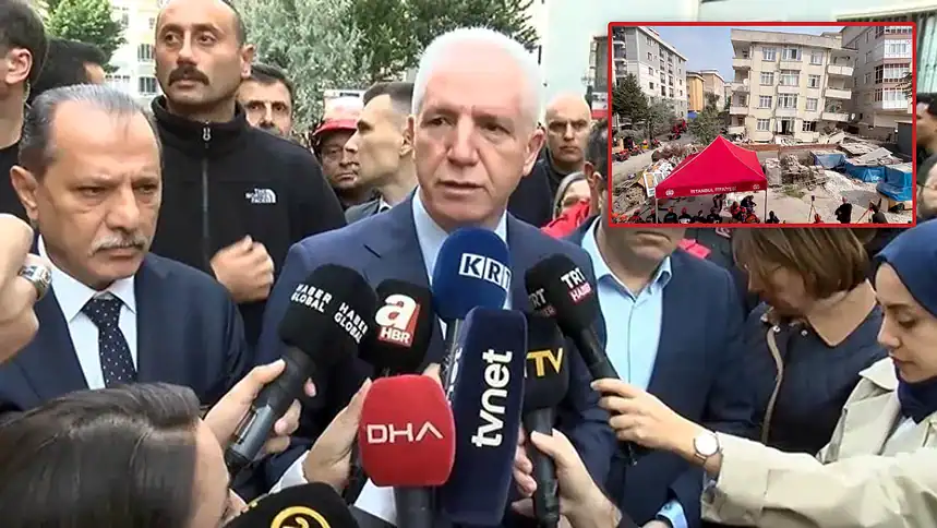 Vali Gül: Maltepe'de Çöken Bina Kontrollü Yıkılacak